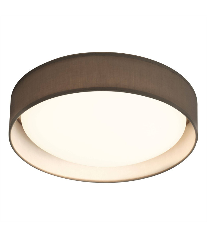 Gianna LED Round Flush Ceiling Light White with Grey Shade_Main