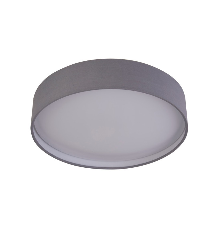Gianna LED Round Flush Ceiling Light White with Grey Shade_Off