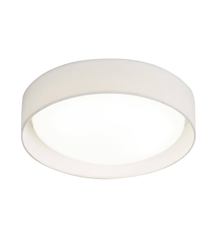 Gianna LED Round Flush Ceiling Light with White Shade_Main