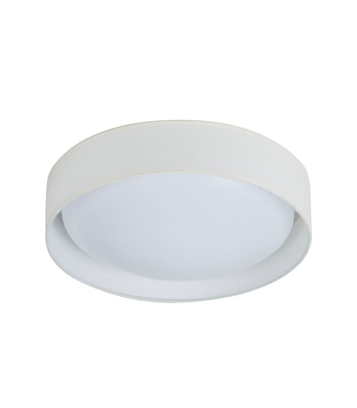 Gianna LED Round Flush Ceiling Light with White Shade_Off