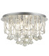 Mela 6 Light Ceiling Semi Flush Light Chrome Clear with Crystal Glass G9_Main