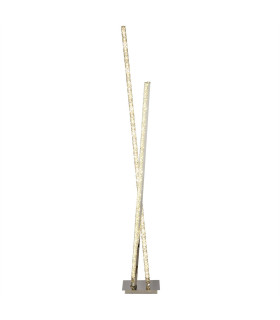Clover LED 2 Light Floor Lamp Chrome with Crystal Glass_Main