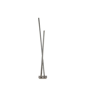 Clover LED 2 Light Floor Lamp Chrome with Crystal Glass_Off