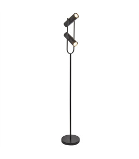 Telescope 2 Light Floor Lamp Matt Black GU10_Main