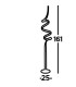 Ribbon LED Floor Lamp Rustic Brown_Line