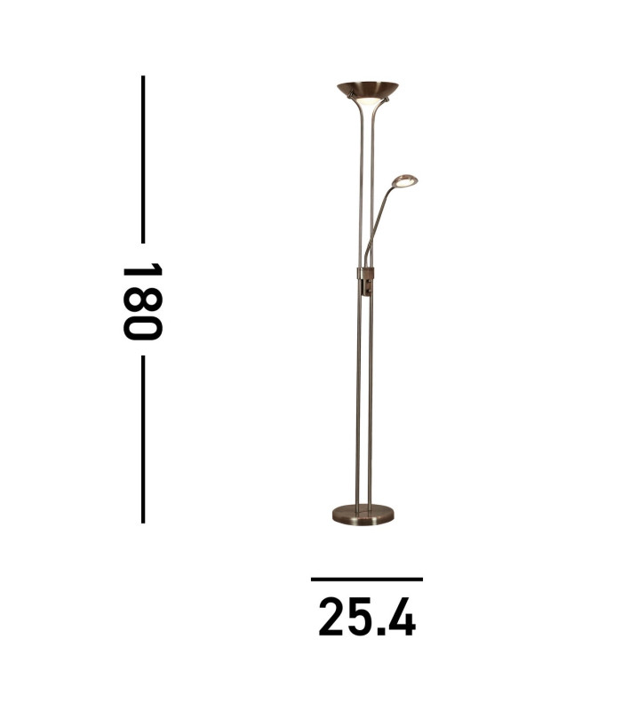 LED 1 Light Mother & Child Lamp Antique Brass_Line