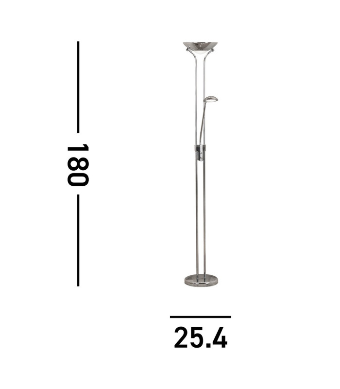 LED 1 Light Mother & Child Lamp Chrome_Line