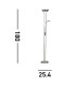 LED 1 Light Mother & Child Lamp Satin Silver_Line