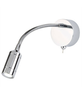 LED 1 Light Indoor Adjustable Wall Reading Light Chrome_Main