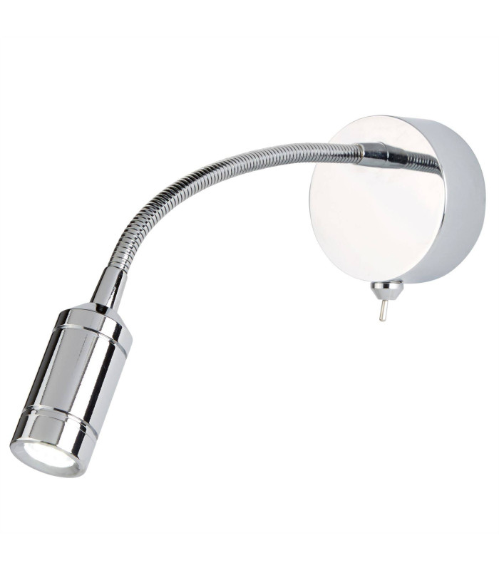 LED 1 Light Indoor Adjustable Wall Reading Light Chrome_Main