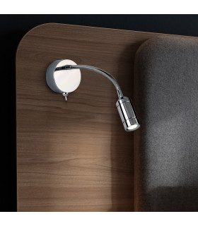 LED 1 Light Indoor Adjustable Wall Reading Light Chrome_Room
