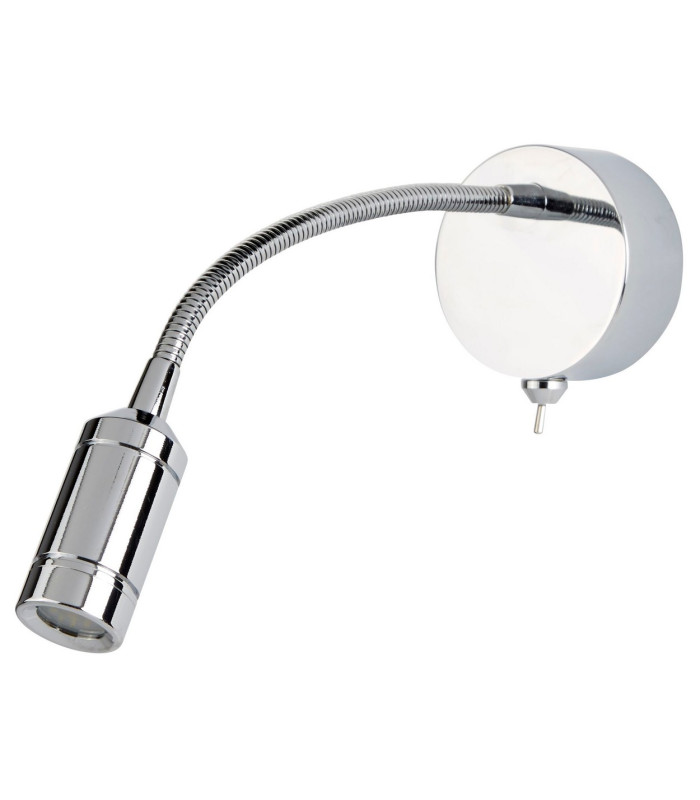 LED 1 Light Indoor Adjustable Wall Reading Light Chrome_Off