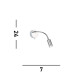 LED 1 Light Indoor Adjustable Wall Reading Light Chrome_Line