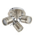 Samson 3 Light Bathroom Ceiling Spotlight Satin Silver IP44 GU10_Off