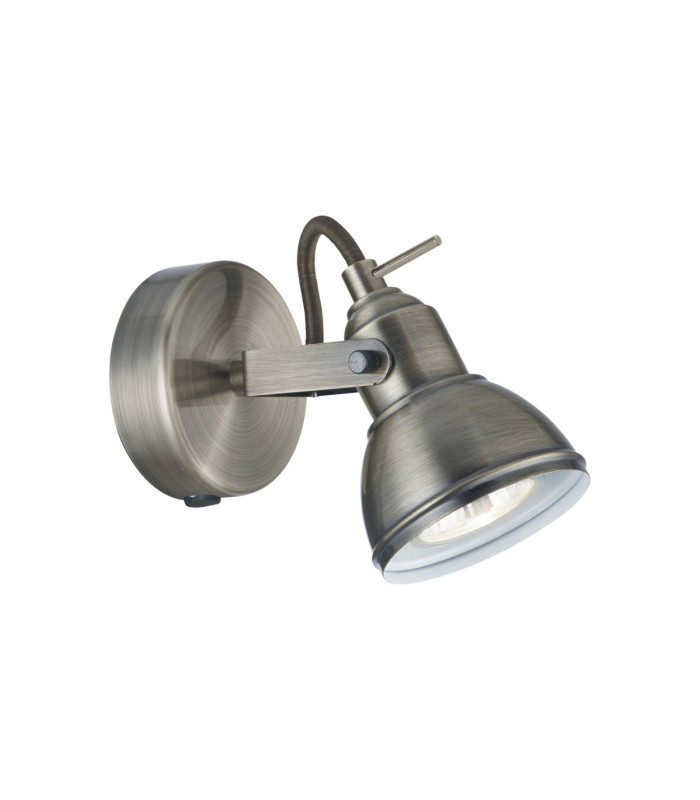Focus 1 Light Indoor Adjustable Wall Spotlight Satin Silver GU10_Off
