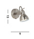 Focus 1 Light Indoor Adjustable Wall Spotlight Satin Silver GU10_Line