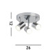 Rollo Integrated LED 3 Light Spotlight Chrome_Line