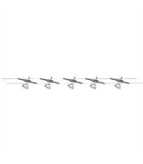 LED 5 Light Track & Cable Lighting Chrome_Main