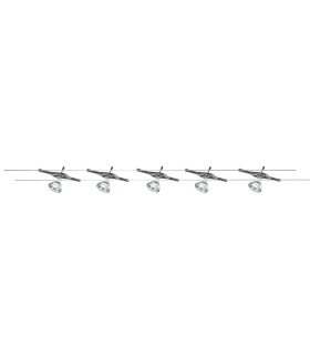 LED 5 Light Track & Cable Lighting Chrome_Off