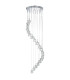 Ice Cube Integrated LED 20 Light Spiral Cluster Pendant Chrome Finish_Main