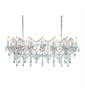 Florence 14 Light Crystal Chandelier Chrome Finish E14_Main