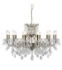 Paris 12 Light Chandelier Antique Brass Finish E14_Main
