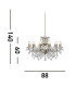 Paris 12 Light Chandelier Antique Brass Finish E14_Line