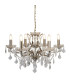 Paris 6 Light Chandelier Antique Brass Finish E14_Main