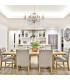 Paris 6 Light Chandelier Antique Brass Finish E14_Room