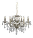 Paris 6 Light Chandelier Antique Brass Finish E14_Off