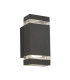 2 Light Outdoor Up & Down Wall Light Grey IP44 GU10_Main