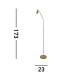 Fusion 1 Light Floor Lamp Antique Brass with Flexi Head GU10_Line