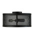 Fishnet 3 Light Cylindrical Pendant Mesh Matt Black E27_Off