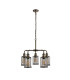Pipes 5 Light Pendant Antique Brass Glass Shade E27_Off