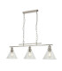 Pyramid 3 Light Pendant Chrome Glass Shade E27_Main