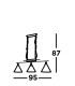 Pyramid 3 Light Pendant Chrome Glass Shade E27_Line