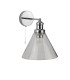 Pyramid 1 Light Wall Chrome Glass Shade E27_Off