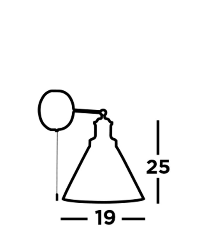 Pyramid 1 Light Wall Chrome Glass Shade E27_Line