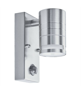 1 Light Outdoor PIR Wall Light Stainless Steel IP44 GU10_Main