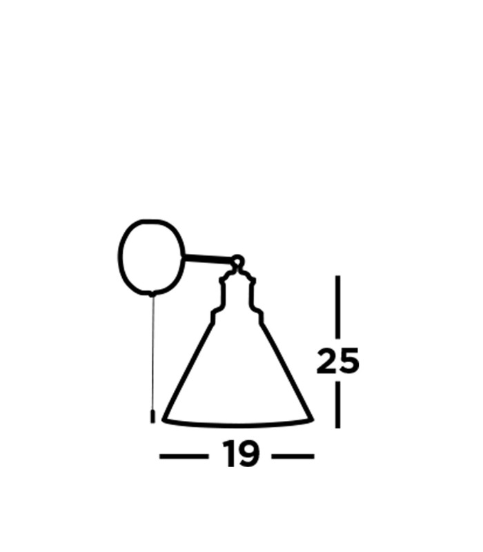 Pyramid 1 Light Wall Satin Silver Glass Shade E27_Line