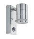 1 Light Outdoor PIR Wall Light Stainless Steel IP44 GU10_Off