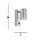 1 Light Outdoor PIR Wall Light Stainless Steel IP44 GU10_Line