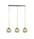 3 Light Pendant Bar Antique Brass Amber E27_Main