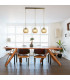 3 Light Pendant Bar Antique Brass Amber E27_Room