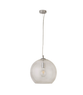 Balls 1 Light Ceiling Pendant Chrome Glass Shade E27_Off