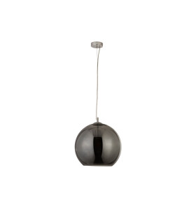 Balls 1 Light Pendant Smoked Glass Shade Chrome E27_Off