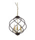 Flow 3 Light Spherical Pendant Matt Black Dark Bronze E14_Off