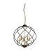 Flow 5 Light Spherical Pendant Matt Black Dark Bronze E14_Off