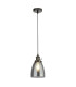 1 Light Pendant Black Chrome Smoked Glass E27_Main