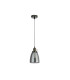 1 Light Pendant Black Chrome Smoked Glass E27_Off